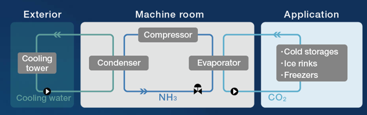 Système cascade NH3-CO2 MAYEKAWA « NewTon » 